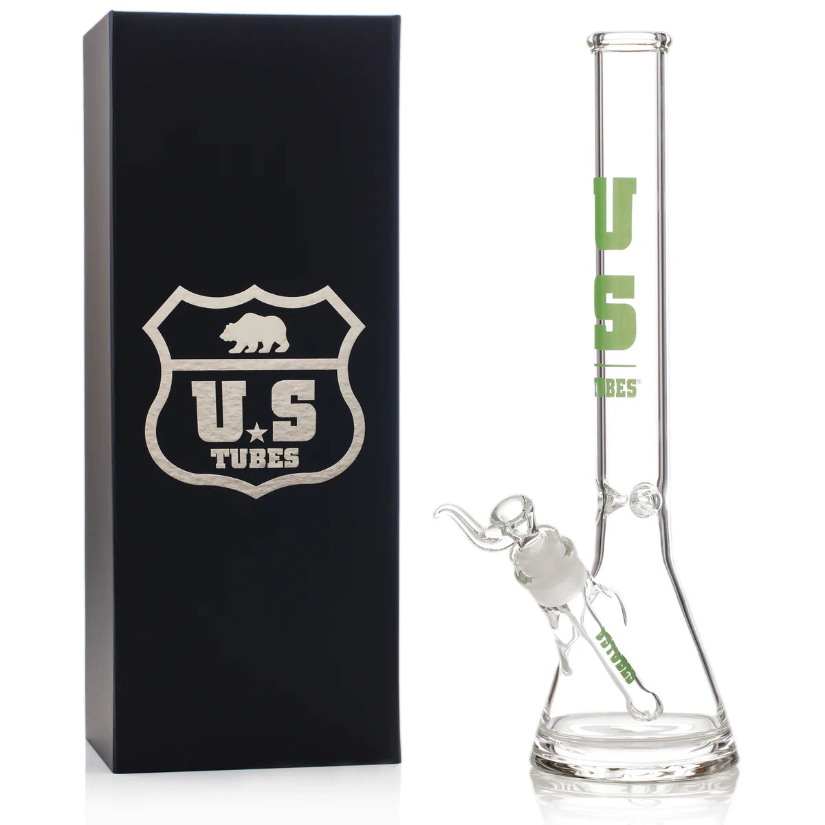 19 Inch Flagship Beaker 50 x 5mm with 29mm Joint and Display Box (Green Block Decal)