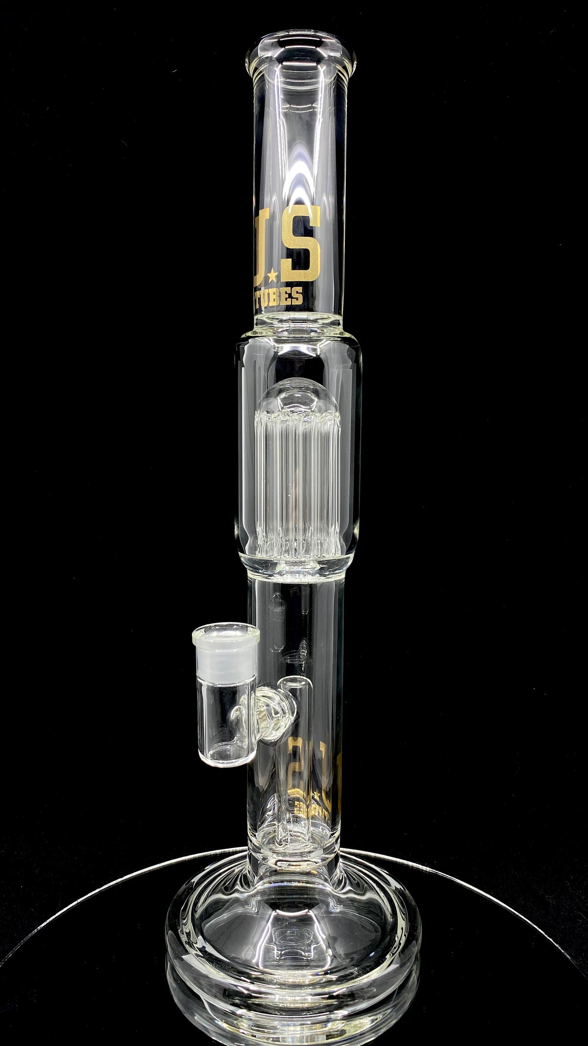 Straight Fixed 3 Slit Showerhead to 10 Arm Tree Perc Tube