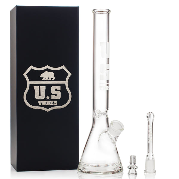 19 Inch Flagship Beaker 50 x 5mm with 29mm Joint and Display Box (Whit ...