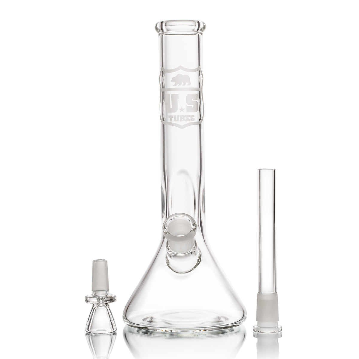 10 Inch Simple Beaker 38mm with Sandblasted Decal