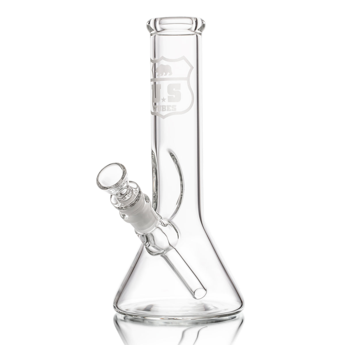 10 Inch Simple Beaker 45 x 5mm with Sandblasted Decal