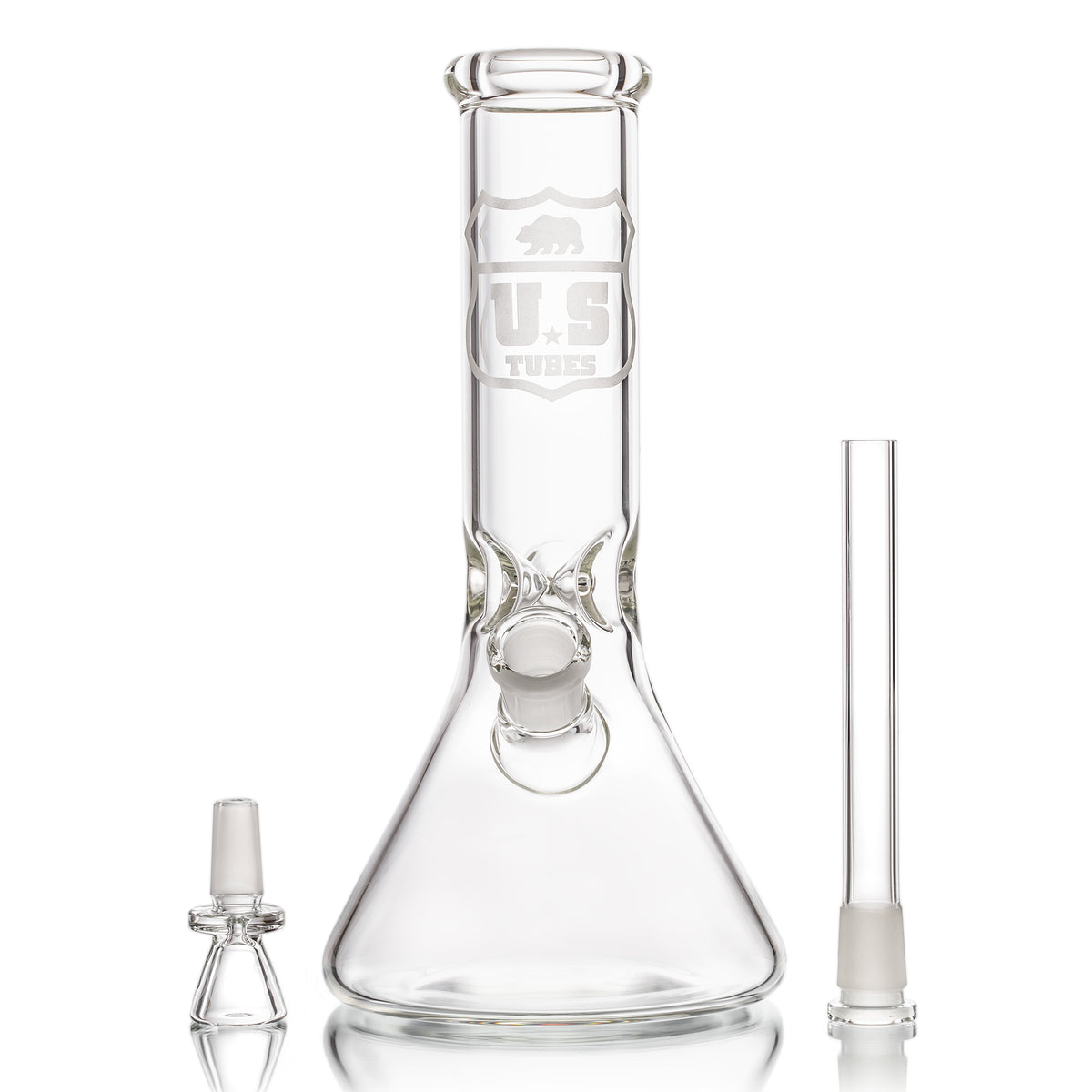 12 Inch Simple Beaker 50 x 5mm with Sandblasted Decal