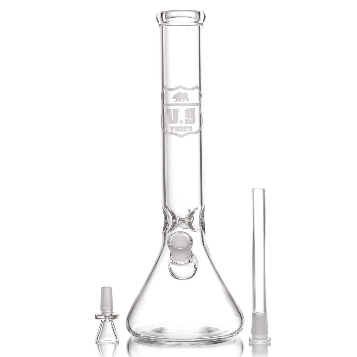 14 Inch Simple Beaker 50 x 5mm with Sandblasted Decal