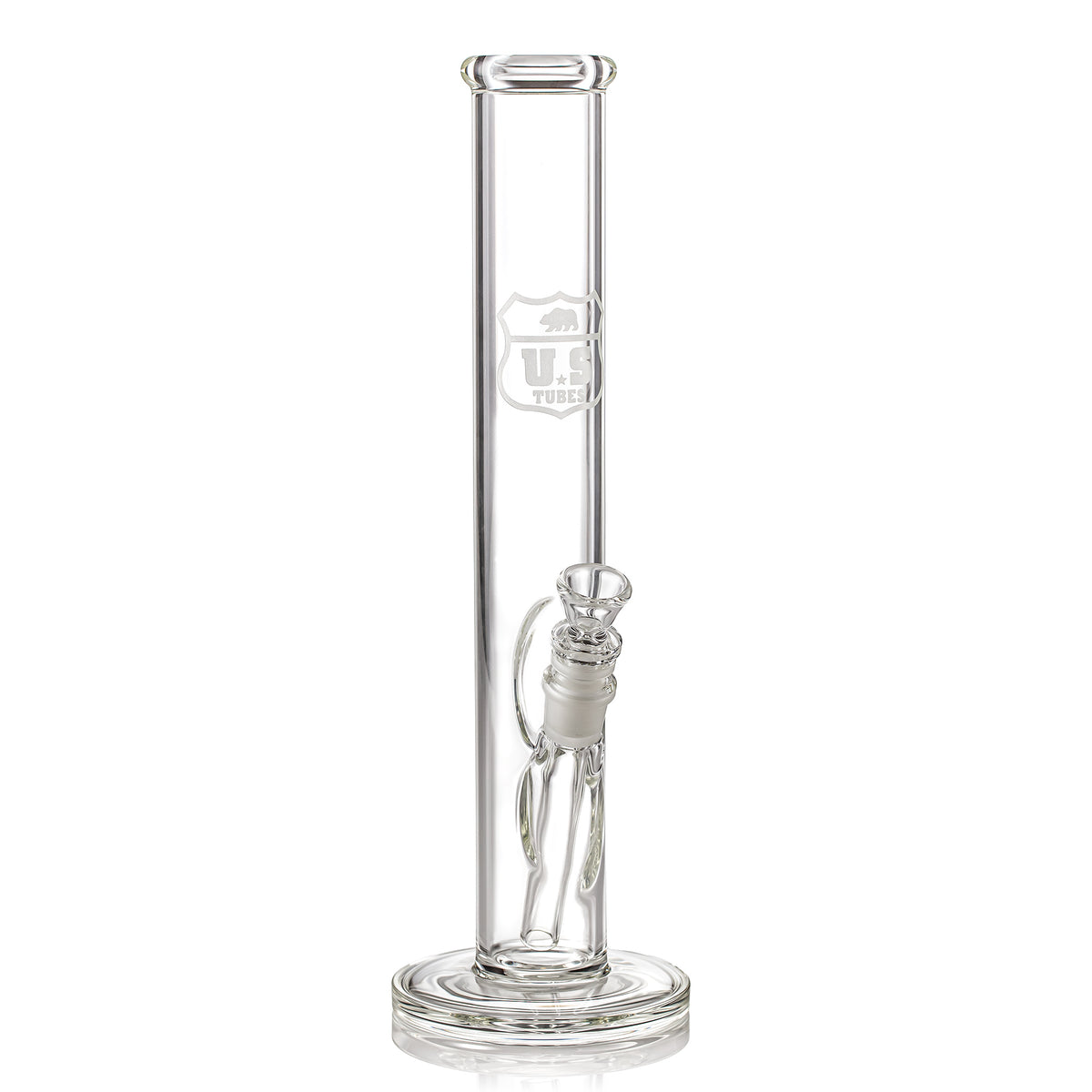 US TUBES Simple Straight 14 Inch Tube in all Clear - Front view
