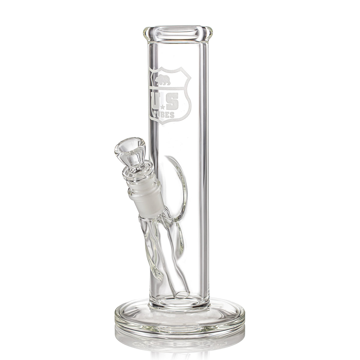 US TUBES Simple Straight 12 Inch Tube in all Clear - Front view 