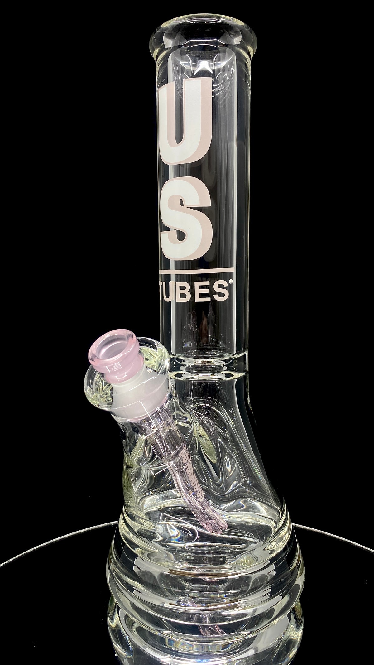 12 Inch Beaker 50 x 9mm with Constriction (Pink Shadow Decal)